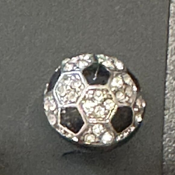 NWT 4 Pairs of Rhinestone Sports Ball Earrings - Picture 2 of 6